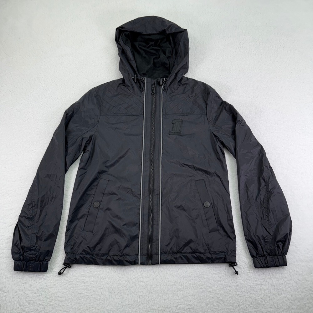 Harley-Davidson Black Hooded Bomber Jacket